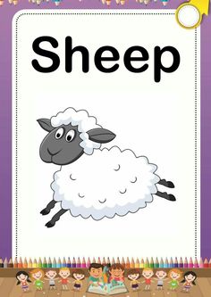 a sheep is jumping in the air with children around it and an open book on the floor