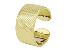 The wide, hinged bangle, in fluted high polish 18k yellow gold. Luxury Hinged Cuff Bangle, Classic Gold Hinged Bangle, Luxury Modern Gold-plated Bangle, Luxury Hinged Gold Bangle Bracelet, Yellow Gold Hinged Cuff Bangle, Gold For Sale, Jewellery Marketing, Classic Jewelry, Hinged Bangle