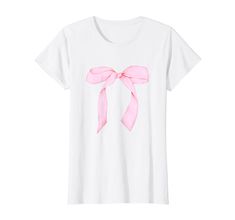 PRICES MAY VARY. Bow shirt, bow tee, cute bow shirt, cute bow tee, cute pink bow shirt, cute pink bow tee, Bow Print, coquette aesthetic, coquette style, bow, bows, bow graphic, pink bow, pink bows, pink bow print, pink bow pattern, pink bow design. Coquette style shirt, casual coquette look, casual coquette outfit, cute coquette, cute coquette look, cute coquette shirt, cute coquette outfit. Cute coquette shirt for friend, girlfriend, sister, wife, mom, aunt, or daughter. Balletcore. Lightweigh Trendy Crew Neck T-shirt With Bow, Trendy Summer T-shirt With Bow, Casual Summer T-shirt With Pink Bow, Spring Cotton T-shirt With Bow, Casual Short Sleeve T-shirt With Pink Bow, Cute Pink T-shirt With Bow, Feminine Tops With Ribbon For Spring, Feminine Ribbon Tops For Spring, Cute Bow T-shirt For Spring