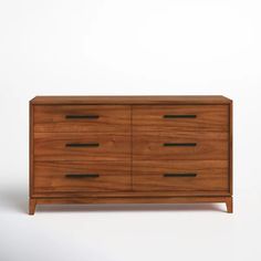 an image of a wooden dresser with drawers