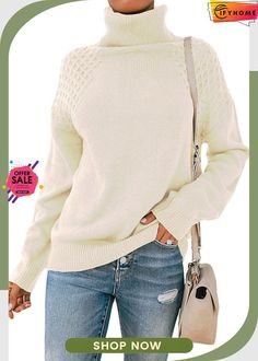 Apricot Turtleneck Knitted Pullover Sweater Casual Beige Knit Turtleneck, Relaxed Fit Knit Turtleneck Sweater, Casual Knitted Turtleneck For Spring, Relaxed Fit Knitted Turtleneck Sweater, Knitted Crew Neck Sweater With Stretch, Relaxed Fit Turtleneck Sweater, Knitted, Knitted Stretch Crew Neck Sweater, Stretch Knitted Crew Neck Sweater, Cream Textured Knit Tops For Winter