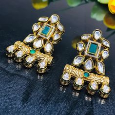 These are a beautiful pair of Earrings, made with beautifully Kundan beaded. These earrings work well with all types of clothing, whether it be formal attire or a casual party. Option 1 : Red Color (E716) Option 2 : Green Color (E717) Eye-catching and unique jewellery that will set you apart. Gift this piece to a loved one, and see their face light up with joy. Best for gifting or for personal use, wear it to any occasion and be in the spotlight.