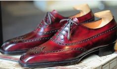 Step into bold elegance with these handmade men's red brogue leather shoes, meticulously crafted for the modern gentleman. The striking red hue adds a touch of individuality and contemporary flair to these classic brogue shoes. Custom made with precision, these formal shoes are a testament to craftsmanship and attention to detail. Whether you're making a statement at a special event or adding a pop of color to your formal ensemble, these red brogue leather shoes are the epitome of style. Elevate your footwear collection with the luxury of genuine leather and the bespoke touch of custom design. Make every step a celebration of sophistication in these red brogue leather shoes. #HandmadeShoes #MensFashion #BrogueShoes #RedLeatherShoes #CustomMade #FormalFootwear #ElegantStyle #Craftsmanship # Quality Leather Boots, Wingtip Shoes, Custom Design Shoes, Suede Leather Shoes, High Ankle Boots, Handmade Leather Shoes, Oxford Shoes Men, Shoes Custom, Leather Shoes Men