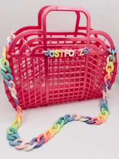 Personalize your Jelly Bag! – JustforZo boutique, Inc. Vintage Pink School Bag, Pink Vintage School Bag, Trendy Plastic Bag As Gift, Multicolor Plastic Bags As Gift, Pink Plastic Bag For Gifts, Pink Plastic Bags For Gifts, Pink Plastic Bags Suitable For Gifts, Pink Plastic Shoulder Bag, Playful Plastic Bags As Gifts