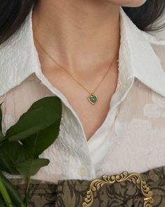 Green Heart Necklace, En Route Jewelry, Green Aventurine Necklace, Green Aventurine Stone, Aventurine Necklace, Aventurine Stone, Green Heart, Pearl Flower, Green Necklace