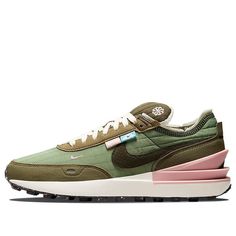 Nike Wmns Waffle One NN 'Toasty - Oil Green' DO4661-331 Luxury Green Synthetic Sneakers, Nike Waffle One, Perfect Sneakers, Nike Waffle, Comfortable Sneakers, Stylish Sneakers, Shoe Game, Sandals Summer, Sneaker Head