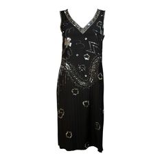 This Giorgio Beverly Hills dress is composed of a sequin embellished silk chiffon. This deco inspired dress features a side zipper closure. In excellent condition. **Please cross-reference measurements for personal accuracy. Measurements (Approximately) Length: 38" Bust: 34" Waist: 35" Hip: 38" Cocktail Dress Black, Dream Dresses, Inspired Dress, Silk Chiffon, Dream Dress, Beverly Hills, Side Zipper, Dress Black, Flapper Dress