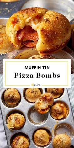 Muffin Tin Pizza, Stuffed Biscuits, Pizza Bomb, Wallpaper Food, Tin Recipes, Muffin Tin Recipes, Homemade Muffins, Pizza Bites, Fun Baking