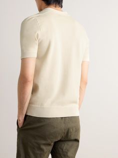 EXCLUSIVE AT MR PORTER. Sunspel really excels when it comes to crafting quality basics. This polo shirt is spun from breathable cotton and fastens with a trio of tonal buttons. Wear it underneath a relaxed blazer or over a patterned T-shirt. Relaxed Blazer, Quality Basics, Polo Shirt White, Wardrobe Edit, Pique Polo Shirt, Polo Sweater, Cotton Polo Shirt, Collar Sweater, Loungewear Shorts