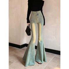 There may be errors in manual measurement, 1-3cm error is normal. The color in the image could look slightly different from the actual product. Denim Wide Leg Pants, Denim Wide Leg, Washed Denim, Jeans Women, Y2k Streetwear, Wide Leg Denim, Casual Jeans, Jean Outfits, Denim Wash