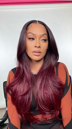 Hair Colorful, Burgundy Hair, Hair Life, Hair Black