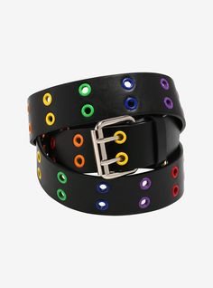 Grommet Belt, Rainbow Belts, Scene Accessories, Lgbtqia Pride, Pride Flag Colors, Scene Outfits, Tall Hoodies, Scene Kids, Scene Emo