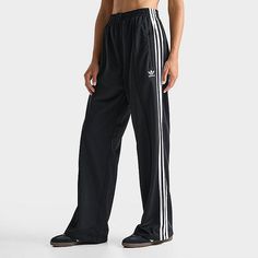 Women's adidas Originals Firebird Loose Track Pants | Finish Line Sports Track Pants, Track Pants Outfit, Sports Track, Black Shoes Men, Adidas Track Pants, Adidas Track, Big Clothes, Adidas Pants, Firebird