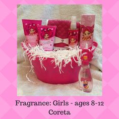 Coreta personal care collections available in 3 scents, for girls ages 8-12, in a GoFamBag or gift basket(add $10). All items are subject to availability, except fragrances which can be purchased any time. Contact me to see what is available. Collections are varied and choices may include various combinations of shampoo, body wash, body lotion, hair detangler, socks and coordinating cross-body bag. $52-$85 Ideas Regalos