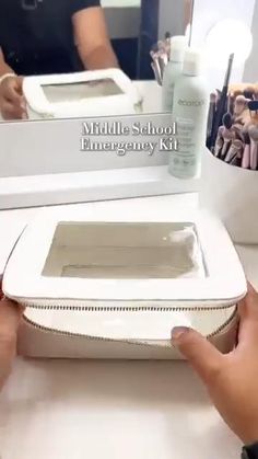 Middle School emergency kit 🆘🚨#middleschool #emergencykit #restock #skincare #backtoschool credit: @Briannawasthere Restock Skincare, Emergency Kit For Girls, Middle School Survival, Teen Stuff