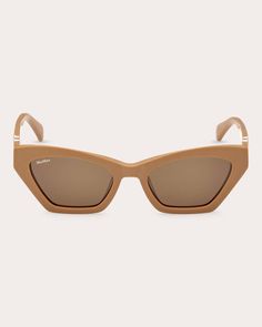 Max Mara Semi-Shiny Camel & Brown Cat-Eye Sunglasses | OLIVELA Brown Cat, Eye Frames, Cat Eye Frames, Feature Light, Personal Shopping, Max Mara, You Bag, Cat Eye Sunglasses, Cat Eye