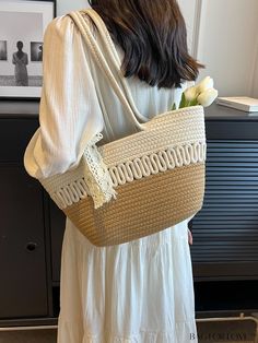 BagForLove - 2023 Summer Fashion Woven Basket Shoulder Bag - Large Capacity Beach Tote for Women Product Description Color Multicolor Pattern Type Colorblock Bag Size Medium Type Shoulder Tote Bag Material Straw Size Chart INCH CM Bag Length Bag Width Bag Height Handle Height 15.4 inch 3.9 inch 9.4 inch 12.6 inch Bag Length Bag Width Bag Height Handle Height 39 cm 10 cm 24 cm 32 cm Details Pictures Similar Products h2 { text-align: center; } /* æ¢è¡ */ li{ white-space: normal; word-break: break-all; word-wrap: break-word; } .red-box { width: 100%; display: flex; flex-direction: row; flex-wrap: wrap; justify-content: center; } .red-box > div { width: 190px; height: 250px; margin: 10px; } .red-box > div > a > img { width: 190px; height: 250px; } .size-box { width: 100%; margin: auto; white Large Capacity Cream Beach Bag For Spring, Large Capacity Casual Beach Bag, Casual Cream Beach Bag For Summer, Casual Cream Shoulder Bag For Beach, Casual Cream Shoulder Bag For The Beach, Cream Beach Bag For Spring Vacation, Casual Cream Beach Bag For Spring, Large Capacity White Bohemian Straw Bag, White Bohemian Straw Bag With Large Capacity