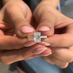 2.17CT Radiant Cut Engagement Ring, Lab Created Diamond Ring, 14k White Gold Ring, CVD Diamond Wedding Ring, Diamond Halo Anniversary Ring ♠ Diamond Details ➵  Diamond Carat Weight: 2.17CT (± 0.02 CT)  ➵  Diamond Size: 9x6.50 MM (± 0.05 MM) Lab Grown Diamond ➵  Side Diamond Size: 2.0MM  ➵  Side Diamond Carat Weight: 0.45CT (± 0.01 CT)  ➵  Diamond Color: F-G ➵  Lab-Grown Diamond ➵  Diamond Luster: Excellent ➵  Diamond Clarity: VS ➵  Diamond Make: High Quality ➵  Center Diamond Shape: Radiant Cut ➵  Metal Change(10k/14k/18k White/Yellow/Rose Gold) ➵  Handmade item ➵  Jewelry Certificate: Free of Cost with Listed Design(You will get it digitally, if you want to watch it physically, it will be charged separately)  The listed ring is made with the particular preference of the Client, so the dia Radiant Cut Moissanite Engagement Ring, Radiant Cut Rings, Lab Created Diamond Rings, Box Wrapping, Radiant Cut Engagement Rings, Gold Anniversary Rings, Radiant Engagement Rings, Wedding Ring For Her, Wedding Rings Solitaire