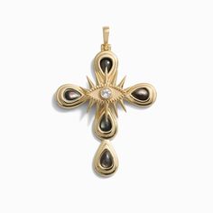 The larger, statement size version of the Third Eye Cross. This must-have statement piece features pear cut black mother of pearl leading to a white topaz third eye at the heart of the cross. The Third Eye, Halo Necklace, Charm Necklace Silver, Layered Jewelry, Moon Necklace, Pear Cut, The Cross, White Topaz, Third Eye