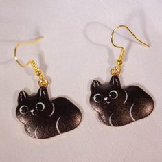 Loafing Kitty Earrings Dangle Hanging Cat Earrings Gift for - Etsy Adjustable Cat Ears Earrings For Gift, Adjustable Cat Ears Earrings As Gift, Cute Cat Design Drop Earrings, Hypoallergenic Cat Ears Earrings For Gift, Cute Cat Ears Jewelry For Pierced Ears, Nickel-free Cat Ears Earrings As Gift, Cat Design Earrings With Cat Ears For Gifts, Cat Design Earrings With Cat Ears Shape For Gift, Metal Cat Design Drop Earrings