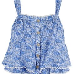 Nwt Free People Sweet Caroline Tank~Adorable Style Featuring Summer Floral Print With Layers Of Ruffles Trimmed In Dainty Crochet Lace~Smoke & Pet Free Home~ Fit: This Style Fits True To Size. - Square Neck - Sleeveless - Slips On Over Head - Tiered - Front Button Placket - Allover Print - Approx. 22" Length (Size S) - Imported Fiber Content 100% Rayon Care Machine Wash Cold Blue Tops With Lace Trim For Vacation, Casual Blue Tops With Lace Trim, Summer Blue Tops With Lace Trim, Blue Casual Tops With Lace Trim, Summer Light Blue Tops With Lace Trim, Feminine Light Blue Summer Tops, Blue Feminine Tops With Lace Trim, Blue Feminine Tops For Daywear, Feminine Blue Tops For Vacation