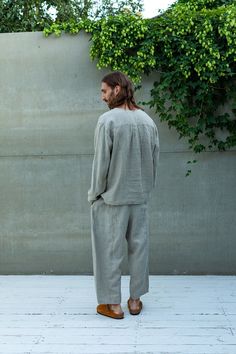 Luxury Linen Men's Kurta, Linen Clothes Men Nordstrom, Bohemian Dress Men, Mens Oversized Linen Shirt, Lunya Mens, Linen Men Outfit, Linen Clothes Men, Linen Outfits For Men, Linen Outfit Men