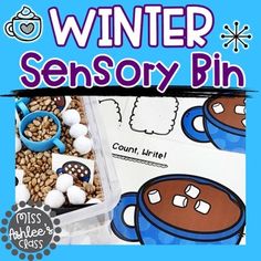 Students will LOVE this fun Hot Chocolate Themed Sensory Bin during the cold WINTER months to practice counting and number recognition skills! This Winter Sensory Bin has engaging activity mats to help students practice basic number skills and following directions skills and also includes an Idea page and an AAC core vocabulary checklist to use during interactive play with non-verbal students. These activities are designed for preschool, primary, and special education classrooms.What you need to Hot Chocolate Sensory Bin, Winter Themed Sensory Bin, Holiday Themed Sensory Bins, Christmas Themed Sensory Bins, Winter Animals Sensory Bin, Christmas Sensory Bin, Instant Snow Sensory Bin, Marshmallow Activities, Winter Sensory Bin