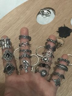 Fairy Grunge Ring, Aesthetic Jewelry Grunge, Fairygrunge Rings, Rings Goblincore, Edgy Rings Grunge, Fairy Grunge Rings, Goblincore Rings, Crystal Outfit Aesthetic