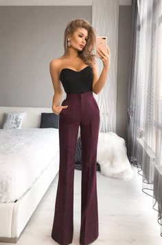 Purple Pants, Foto Poses, Stylish Work Outfits, Work Outfits Women, Professional Outfits, Business Casual Outfits, Business Outfits, Office Outfits