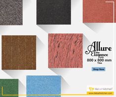 the allure tile range is available in different colors