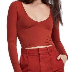 - Bdg Is An Urban Outfitters Brand - Color Is “Bronze” - Low Neckline - Stretchy & Soft Fabric; 92% Polyamide, 8% Elastane Armpit-To-Armpit Of M: 13” Armpit-To-Armpit Of L: 14.5” Length From Shoulder To Hem Of M: 17” Length From Shoulder To Hem Of L: 18” Open To Offers! Let's Negotiate! Urban Outfitters Seamless V-neck Top, Red V-neck Top From Urban Outfitters, Spring Low-cut Tops, Solid Low-cut Tops For Spring, Red Seamless V-neck Top, Urban Outfitters Seamless Tops, Seamless Tops From Urban Outfitters, Urban Outfitters Trendy Seamless Tops, Urban Outfitters Seamless Trendy Tops