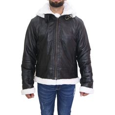 B3 Bomber Aviator Shearling Black Leather Jacket Winter Pilot Aviator Leather Jacket, Winter Pilot Leather Jacket, Pilot Style Aviator Leather Jacket, Black Aviator Leather Jacket With Padded Collar, Mens Leather Jacket, Urban Jacket, Leather Jacket Mens, Varsity Letterman Jackets, Best Leather Jackets