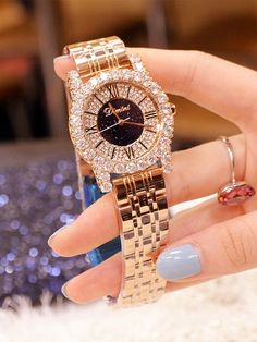 🚚FREE Shipping on orders over $60 ✨ use Code: "Mylook" for Extra Discount at checkout Gender: Women Type: Watches Feature: Full Diamond, Waterproof Style: Casual/Fashion Color: Gold Size: L, S Please Note: All Dimensions Are Measured Manually With A Deviation Of 1 To 3cm. Rose Gold Watch For Parties, Trendy Party Watches, Trendy Rose Gold Watch For Party, Trendy Rose Gold Party Watch, Party Rose Gold Diamond Watch, Elegant 14k Gold Evening Watches, Unique Womens Watches, Gold Watches With Rhinestones, Analog Party Watches