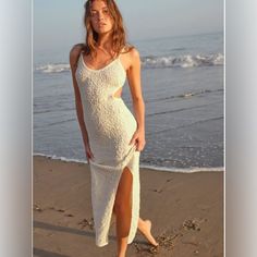 Brand New, Super Sexy And Flattering!! Fully Sold Out And Discontinued. This Is The Only Xs On The Market. Price Firm Due To Fees Nyc P.U $98 Fitted White Beachwear Dress, Fitted Beach Dress For Brunch, White Fitted Maxi Beach Dress, Elegant Fitted White Beach Dress, Elegant Fitted Beach Dress For Brunch, Elegant White Midi Beach Dress, Elegant White Midi Length Beach Dress, Elegant White Midi-length Beach Dress, White Midi Length Beachwear Dress