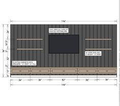 the plans for an entertainment center are shown