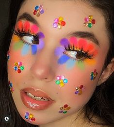 Indie Makeup, Web 1, Retro Makeup, Pride Makeup, Face Paint Makeup, Beautiful Eye Makeup, Eye Makeup Designs, Mini Makeup, Creative Eye Makeup