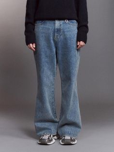 Color: BLUECountry of Origin : China Blue Flare Jeans With Five Pockets, High Rise Blue Flares With Five Pockets, Casual Blue Flares With Five Pockets, Blue Wide Leg Flares With Five Pockets, Blue Flare Pants With Five Pockets, Vintage Denim Blue Streetwear Pants, Denim Blue Relaxed Fit Full-length Pants, Non-stretch Washed Blue Denim Pants, Denim Pants