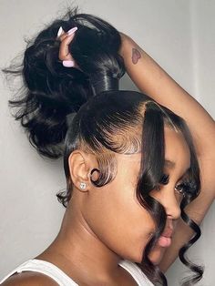 Slicked Back Ponytail, High Ponytail Hairstyles, Weave Ponytail Hairstyles, Frontal Hairstyles, Girls Hairstyles Braids