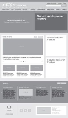 the website design for arts and science, which is designed to look like a computer screen