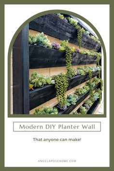 the modern diy planter wall that anyone can make