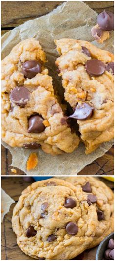 BUTTERFINGER COOKIES is #15 on our list Butterfinger Desserts, Butter Finger Dessert, Fancy Deserts, Butterfinger Cookies, Cupcake Theme, Cookie Brownie Recipe, Delicious Sweets, Cookies Brownies, Cookie Brownie Bars