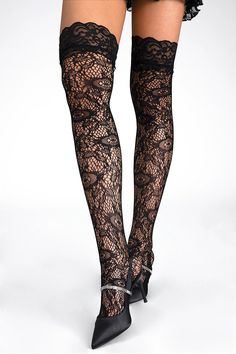 Introducing the Raniyah Lace Thigh Socks, a captivating blend of elegance and allure. These exquisite thigh-high socks feature intricate lace detailing, creating a timeless and sophisticated look that exudes confidence and style. Black Lace Trim Legwear For Party, Black Party Legwear With Lace Trim, Party Black Legwear With Lace Trim, Lace Tights With Lace Trim, Stretch Black Stockings With Lace Trim, Thigh High Lace Hosiery With Lace Trim, Black Stretch Lace Stockings, Thigh High Tights With Lace Trim, Thigh-high Tights With Lace Trim