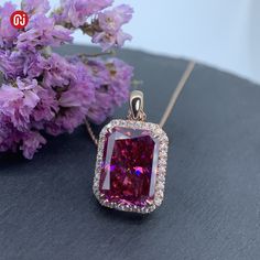 Brand:GIGAJEWE® Product Name: 12*16mm 12ct 9K/14K/18K Rose  gold Pink Radiant cut Pink Necklace,Moissanite Necklace,Engagement Necklace,Women necklace,Women Gifts Main Stone Material:Moissainte Stone  Shape: Radiant  Cut Color:Pink color Stone Weight:12*16mm 12ct Customization:Can select different kinds of gemstone for customization Radiant Cut Moissanite Jewelry As Gift, Radiant Cut Moissanite Jewelry For Gifts, Luxury Cushion Cut Necklaces For Gifts, Luxury Moissanite Gemstone Necklaces, Rose Gold Moissanite Diamond Cut Necklace, Radiant Cut Moissanite Rose Gold Jewelry, Luxury Moissanite Necklaces As Gift, Luxury Moissanite Necklace Gift, Luxury Moissanite Necklace As Gift