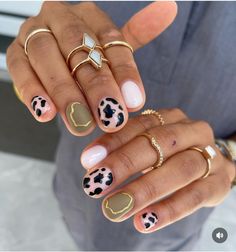 Punchy Nails Designs, Cowgirl Nails, Uñas Animal Print, Gel Ideas, Rodeo Nails, Western Nails, Manicure Inspiration, Short Nail, Nail Files