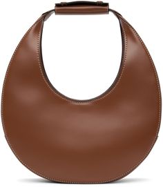 Staud Luxury Leather Shoulder Bag, Classic Staud Shoulder Bag For Everyday Use, Staud Shoulder Bag With Leather Handles, Staud Shoulder Bag With Leather Handles For Everyday, Staud Rectangular Shoulder Bag With Leather Handles, Brown Bags With Round Handle For Work, Staud Shoulder Bag With Round Handle, Brown Bags With Round Handle For Workwear, Staud Shoulder Bag With Leather Handles For Daily Use