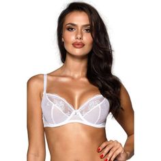 Axami Elizabeth Sheer Unlined Bra Supportive 3 Seamed Cups White Size 42d A Sheer, Balconette Bra In Snow White Color With A Triple Seam Cup, Will Emphasize And Lift Your Breasts In A Classic Style Without Covering Their Natural Beauty. The Bra Is Suitable For Everyday Outings As Well As Unusual Occasions For Bright Outfits. It Has Decorated Silver-Colored Threads On The Straps, Which Are Non-Detachable But Adjustable With A Double Hook On The Clasp. In The Central Part There Is A Zircon Ornamen Free People Adella, Bright Outfits, Sheer Bra, Unlined Bra, Full Coverage Bra, Balconette Bra, Nursing Bra, Womens Bras, Support Bras