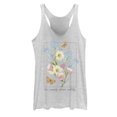 You'll absolutely love the simple yet stylish design of this juniors' floral graphic tank top. You'll absolutely love the simple yet stylish design of this juniors' floral graphic tank top. Scoopneck SleevelessFABRIC & CARE Polyester, cotton, rayon Machine wash Imported Size: Xxl. Color: White. Gender: female. Age Group: kids. Material: Cotton / Poly. Spring Graphic Print Cotton Tank Top, Spring Cotton Graphic Print Tank Top, Spring Letter Print Tank Top, Spring Graphic Print Racerback Tank Top, Casual Cotton Tank Top With Floral Print, White Heather, Floral Graphic, Graphic Tank Tops, Graphic Apparel