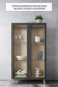 an image of a bookcase with glass doors