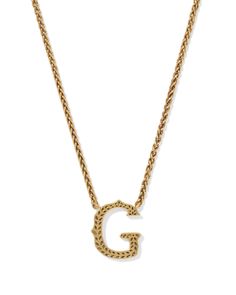 The beloved letter necklace style meets the charm of the Lone Star State in the Beau Letter G Pendant Necklace in Vintage Gold. Crafted in vintage-inspired metal, this pendant’s etched script is a play on our signature hoofprint detailing. Whether you’re showing off your initials or someone else’s, this style will be hard to ignore. This necklace is a part of Yellow Rose by Kendra Scott—a brand that celebrates ranch life with Kendra Scott staples alongside select curated jewelry pieces and acces Vintage Monogram Necklace With Initial Pendant, Vintage Monogram Necklaces With Initial Pendant, Hoof Print, Lone Star State, Ranch Life, Letter G, Letter Necklace, Lone Star, Yellow Rose