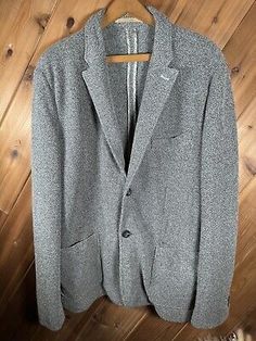 Zara Man Single Breasted Knit Blazer Jacket | Grey | Sz 42 USA | eBay Casual Fitted Cardigan With Pockets, Casual Fitted Sweater Coat With Long Sleeves, Casual Fitted Winter Blazer, Casual Tailored Long Sleeve Outerwear, Classic Stretch Winter Outerwear, Casual Wool Sweater Coat For Spring, Casual Fitted Sweater Coat With Pockets, Fitted Casual Business Outerwear, Fitted Casual Outerwear For Business Casual